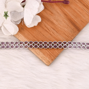 Luxury Purple Amethyst Tennis <b>Bracelet</b> Handmade 925 Silver Jewelry for Unisex - Product Image 4