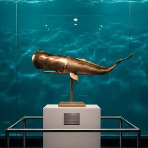 70 x 24 x 42 cm aluminum Whale Tail Sculpture Handmade Art Deco Wall Decor Animal Theme Living Room <b>Figure</b> - Product Image 3