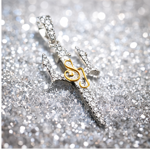 Joyería Fina con Símbolos Hindúes de Moda, Oro Sólido de 10K, Colgantes de Trishul Personalizados Unisex con Incrustaciones de Moissanita, Collar de Regalo Religioso - Product Image 3