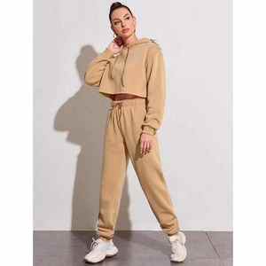 Conjunto Deportivo de Verano para Mujer, Tallas Grandes, Transpirable, Resistente al Viento, Ecológico, Pantalones Deportivos y Sudadera con Capucha, Dos Piezas, Personalizable con Serigrafía - Product Image 2