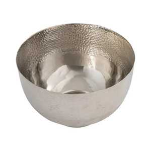 Bol de service martelé en acier inoxydable avec poignées dorées, luxe, argenté, pour salade et fruits, idéal pour les réceptions et la restauration, compatible lave-vaisselle - Product Image 4