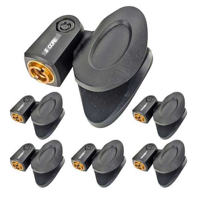 6-Pack All-Handheld Microphone Clips Universal Adjustable 5/8" Male 3/8" Female Screw Adapter Compatible Handheld Microphones
