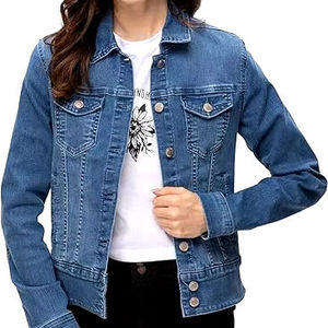 Chaqueta Vaquera Más Vendida, Fabricante de Chaquetas Vaqueras, Ropa de Invierno para Mujer, Chaquetas Vaqueras para Mujer Talla Grande, Venta al por Mayor, OEM - Product Image 2
