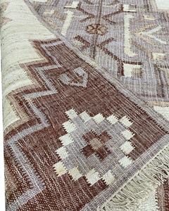 Tapis Dhurrie Kilim en jute 100% naturel fait à la main, tissage plat, dos réversible, motif géométrique, usage domestique, bureau, commercial - Product Image 3