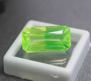 Peridoto Verde Natural, Corte Esmeralda, Gran Tamaño, Piedra Preciosa Suelta Certificada, Cristal para Joyería - Product Image 5