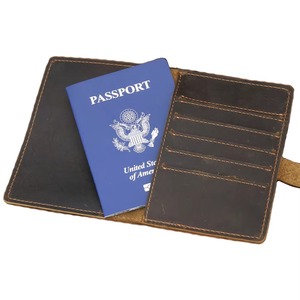 Porta Pasaportes de Cuero Genuino con Bloqueo RFID, Cartera de Viaje de Cuero de Grano Completo, Proveedor Mayorista LPH-0327 - Product Image 6