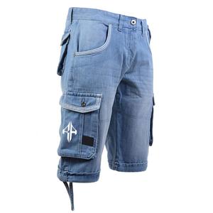 Pantalones Cortos de Mezclilla para Hombre, de Alta Calidad, con Estampado de Serigrafía, Estilo Jeans, de Pierna Ancha, Material Spandex/Poliéster - Product Image 4