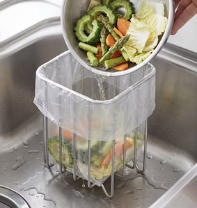 Support de rangement pour sacs poubelles en acier inoxydable 304 pour table de cuisine, OEM/ODM - Product Image 3