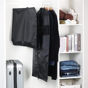 Housses de vêtements non tissées pour costumes et robes, respirantes, suspendues, avec fenêtre transparente et fermeture éclair, modèle 2026 - Product Image 3