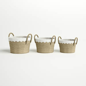 Decorative Seagrass <b>Woven</b> <b>Storage</b> <b>Basket</b> Functional and Stylish Home Organization Accessory - Product Image 6