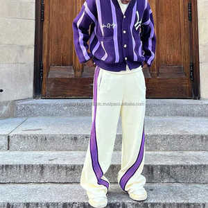 Pantalones deportivos holgados de alta calidad para hombre, ropa de calle cortavientos, pantalones de sudor antiarrugas, cordón Formal de color medio - Product Image 5