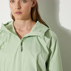 <b>Women's</b> Coral Hooded Waterproof <b>Jacket</b> Full Sleeve Polyester Outerwear Spring <b>Utility</b> Style Regular Fit Plus Size - Product Image 4