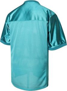 เสื้อฟุตบอลคอวีสีฟ้ามิ้นท์เสื้อยืดกีฬาโพลีเอสเตอร์แขนสั้นน้ำหนักเบาสีน้ำตาลส้มขาวน้ำเงินเขียว - Product Image 3