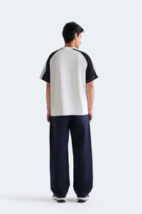 T-shirt décontracté pour homme à manches courtes et coupe ample avec impression de slogan SOSH 4 et motif lettres, en tissu Spandex/Coton 300 grammes - Product Image 3