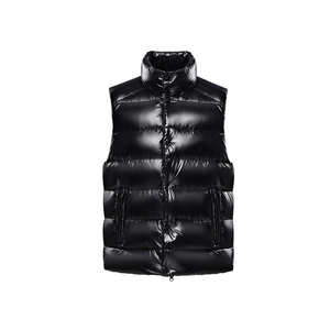 Customized Logo Polyester Warm Sleeveless <b>Down</b> <b>Filled</b> Quick Dry Anti-UV Breathable Unisex Winter Puffer <b>Jacket</b> with Shiny Fabric - Product Image 1