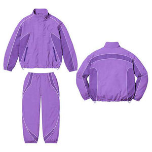 Super Quality Men's Plus Size Winter Fitness Quick Dry Windbreaker Short <b>Sets</b> Stand Collar Outdoor Use Casual Street Wear new - Product Image 3