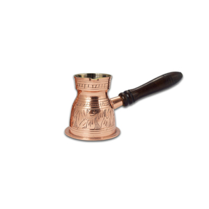 Wholesale Hand-Hammered Copper Turkish Coffee Pot Traditional Cezve Ibrik <b>Maker</b> With Ergonomic Wooden Handle Food-Safe Tin Lined - Product Image 4