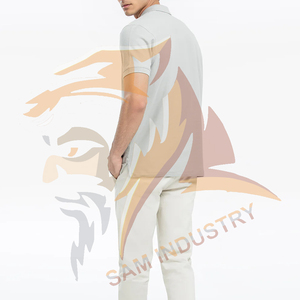 T-shirts formels pour hommes de haute qualité, personnalisés, 100% coton, manches courtes, coupe ajustée, respirants, en maille, style polo - Product Image 5