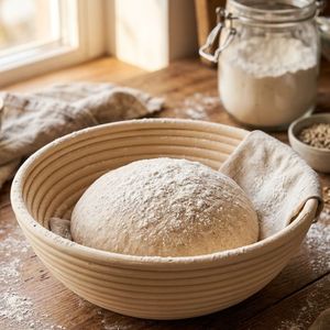 Round Bannetons 21cm Baskets Rattan with Liner Cloth Handmade Bread <b>Baking</b> <b>Set</b> Banneton Proofing Baskets Natural Eco-friendly - Product Image 6