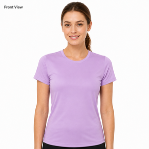 Camiseta Deportiva de Manga Corta Personalizada para Mujer, para Gimnasio, Entrenamiento, Fitness, Marca Privada OEM - Product Image 1