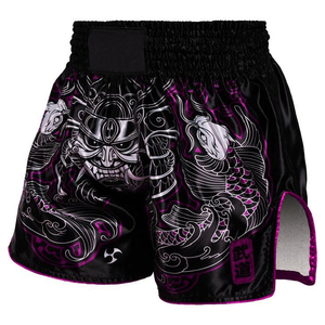Shorts de sport en satin à séchage rapide pour homme, imprimé dragon rouge et noir, taille élastique, style streetwear - Product Image 5