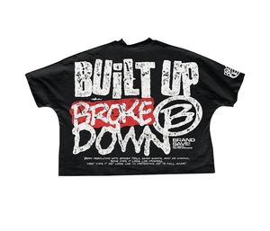 T-shirts courts coupe ample en coton entièrement imprimés, sur mesure, grande taille, haute qualité, faible MOQ, vente en gros - Product Image 3