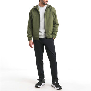 Veste coupe-vent légère et imperméable pour homme, écologique, avec logo personnalisé sur le devant, style streetwear - Product Image 1