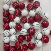 Balle de cricket en cuir de qualité supérieure, légère, à double couture, ambidextre, durable, options de logo/couleur/taille personnalisées