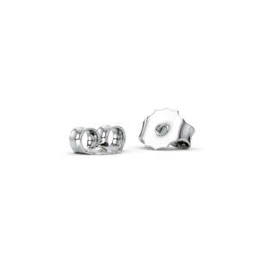 Round Brilliant Cut Moissanite <b>Stud</b> Earrings Rhodium Plated 925 <b>Silver</b> Prong Setting Classic Unisex Engagement Jewelry - Product Image 5