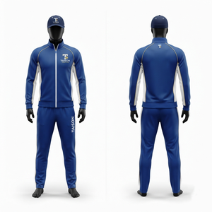 Survêtement de softball en polyester interlock 300 GSM de qualité supérieure, gris lime avec panneau contrastant, broderie personnalisée, impression écologique, imperméable - Product Image 2