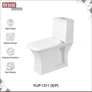 Inodoro de Una Pieza de Cerámica de Diseño Único, Hecho a Medida, de Alta Calidad y Muy Solicitado, para Instalar en el Suelo - Product Image 2