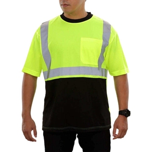 Camiseta de Seguridad Reflectante Fluorescente Amarilla de Alta Visibilidad, Impermeable, para Trabajo Industrial y de Construcción, a Precio Económico - Product Image 4