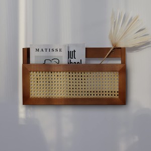 Porte-revues en bois de manguier minimaliste en gros - Finition naturelle - Product Image 2