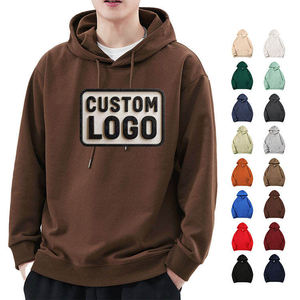 Sudadera con Capucha Bordada con Logotipo Personalizado, Unisex, Corte Regular, 100% Algodón, Informal, Estilo Pullover, Otoñal, Tejida, Color Sólido, Estampado Frontal - Product Image 1