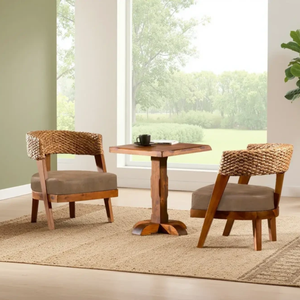 Muebles de mimbre Natural para interiores, juego de café y café de alta calidad con diseño Interior - Product Image 1