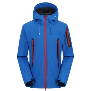 Blouson de sport imperméable pour homme, coupe-vent, en polyester, avec capuche, motif lettres, écologique, pour le camping, vente en gros OEM - Product Image 1