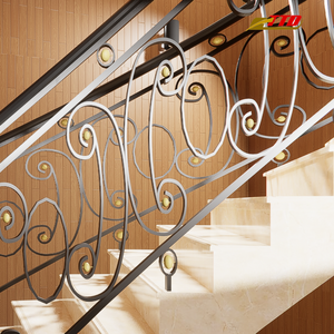 Barandilla de Escalera Moderna de Acero Inoxidable de Lujo para Hogares Elegantes, Resistente al Óxido y al Agua, Estructura Robusta - Product Image 1