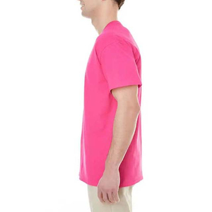 เสื้อยืดคอกลมแขนสั้นผู้ชาย สีตามสั่ง ผ้าฝ้ายถัก 100% ใส่สบายสำหรับฤดูร้อน ขายส่ง ทรงปกติ ขนาด OEM - Product Image 3