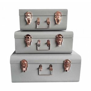 Trunk <b>Box</b> Durable metal construction ensures long-lasting use while adding an industrial charm to any space. - Product Image 1