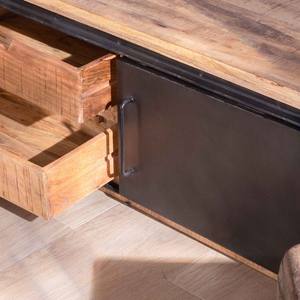 Mueble TV Vandana Silver Line de gran formato, 200 cm, 2 puertas, 2 cajones, metal y madera - Product Image 6