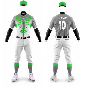 Uniformes de Béisbol para Hombre de Diseño Moderno, Estilo Nuevo y Calidad Premium, 100% Poliéster de Secado Rápido, Diseño de Logotipo Personalizado, Color Sólido - Product Image 6