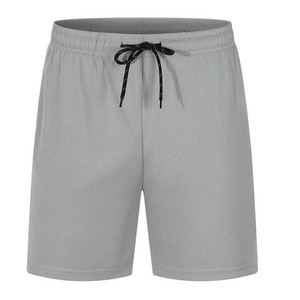 Shorts en molleton français rouge, gris et noir, 100% coton biologique de luxe, pré-rétréci, certifié GOTS, coupe classique, doux et de qualité supérieure - Product Image 3