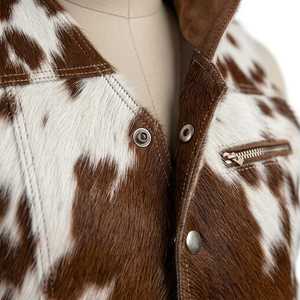 Chaleco Casual sin Cuello para Hombre, de Piel Sintética a Cuadros, con Botón, de Invierno, de Poliéster/Algodón - Product Image 5