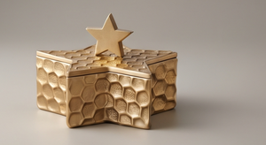 Caja de Regalo Creativa en Forma de Estrella con Acabado de Latón para Frutos Secos, Contenedor de Lujo para Dátiles Navideños, Organizador Decorativo de Alimentos, Caja de Lata para Regalos de Fiesta - Product Image 2
