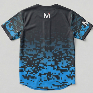 Maillot de baseball de haute qualité vert fluo camouflage numérique uniforme sportif respirant MALUZA INDUSTRIES - Product Image 3