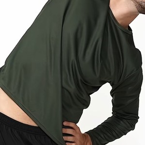 T-shirt de sport à manches longues, léger, respirant, anti-humidité, séchage rapide, vêtements de fitness pour hommes, protection anti-UV pour le surf - Product Image 3