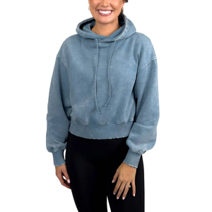 Sudadera con capucha de moda para mujer con lavado ácido, combina tela suave, un acabado lavado único y comodidad para el día a día para un estilo sin esfuerzo. - Product Image 1