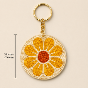Porte-clés brodé de perles fantaisie pour articles cadeaux, porte-clés tendance fait main en perles brodées pour femmes - Product Image 3