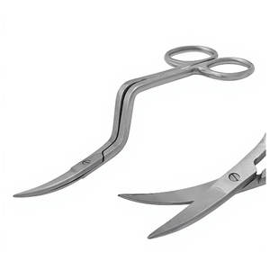 Tijeras Curvas Dobles para Bordado a Máquina, 6 Pulgadas, Mango Curvo Profesional, Acero Inoxidable de Grado Alemán, Precisión Manual ENT - Product Image 1