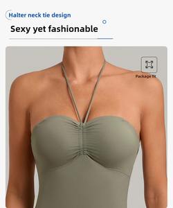 Mono Deportivo de Yoga para Mujer, con Tirantes Ajustables, de Secado Rápido, en Spandex/Nylon, con Bolsillos Laterales, Corto, para Actividades al Aire Libre - Product Image 2